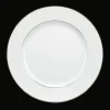 Assiettes*Christofle Assiette à dessert en porcelaine finition platine