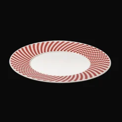 Assiettes*Christofle Assiette à dessert en porcelaine - Rouge