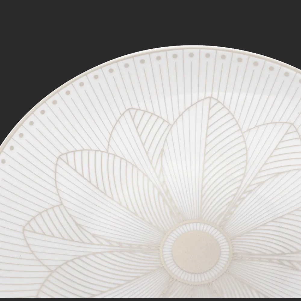 Assiettes*Christofle Assiette à pain en porcelaine finition Platine