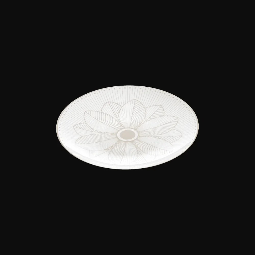 Assiettes*Christofle Assiette à pain en porcelaine finition Platine