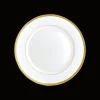 Assiettes*Christofle Assiette à pain en porcelaine finition or