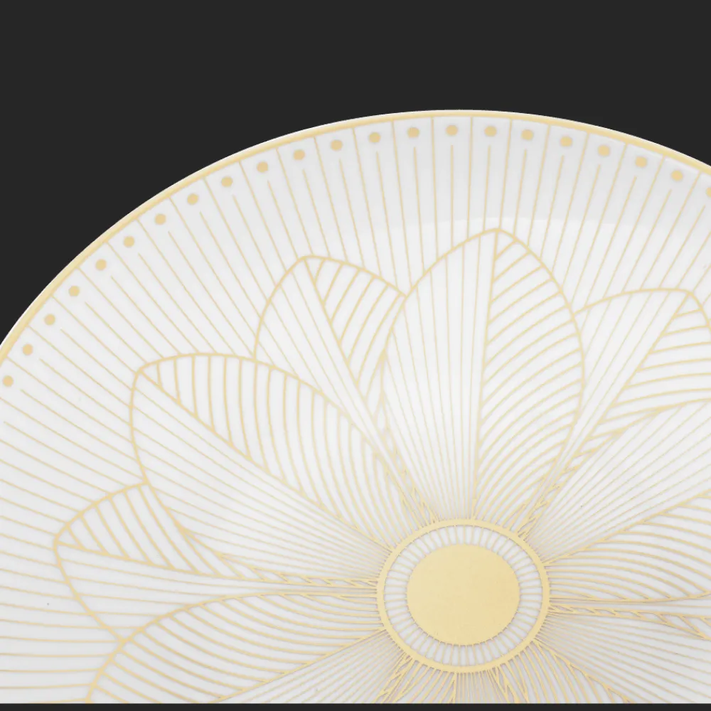Assiettes*Christofle Assiette à pain en porcelaine finition Or