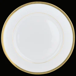 Assiettes*Christofle Assiette américaine en porcelaine finition or