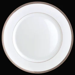 Assiettes*Christofle Assiette américaine en porcelaine finition platine
