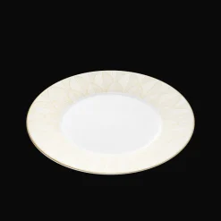 Assiettes*Christofle Assiette américaine en porcelaine finition Or