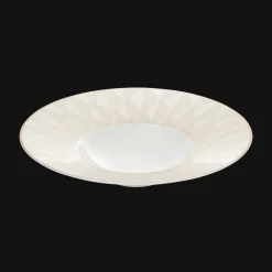 Assiettes*Christofle Assiette creuse à aile large en porcelaine finition Or
