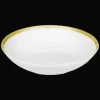 Assiettes*Christofle Assiette creuse à calotte en porcelaine finition or
