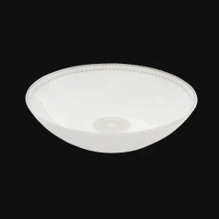 Services Asiatiques|Assiettes*Christofle Assiette Creuse Calotte en porcelaine finition Platine