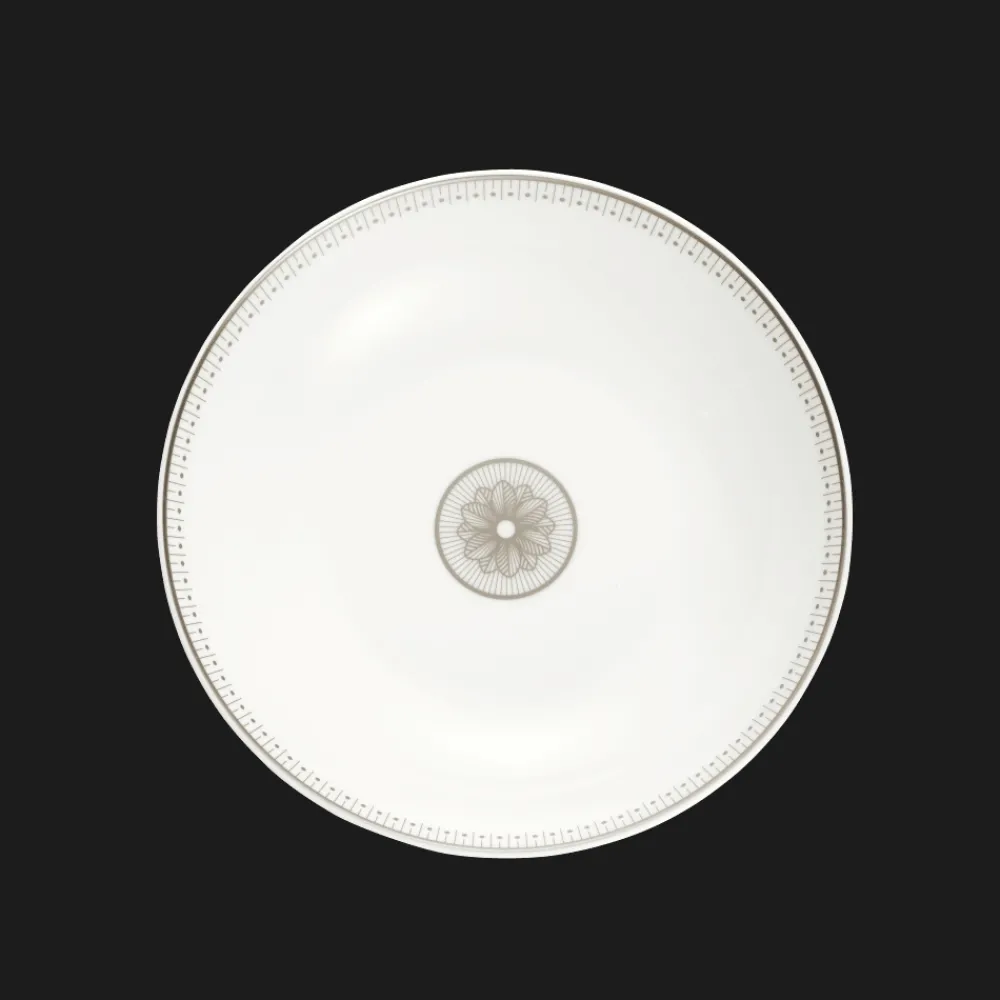 Services Asiatiques|Assiettes*Christofle Assiette Creuse Calotte en porcelaine finition Platine