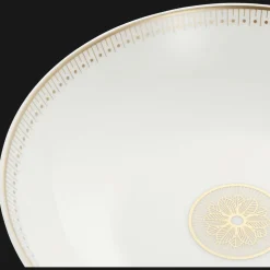 Services Asiatiques|Assiettes*Christofle Assiette Creuse Calotte en porcelaine finition Or