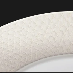 Assiettes*Christofle Assiette de présentation en porcelaine finition Platine