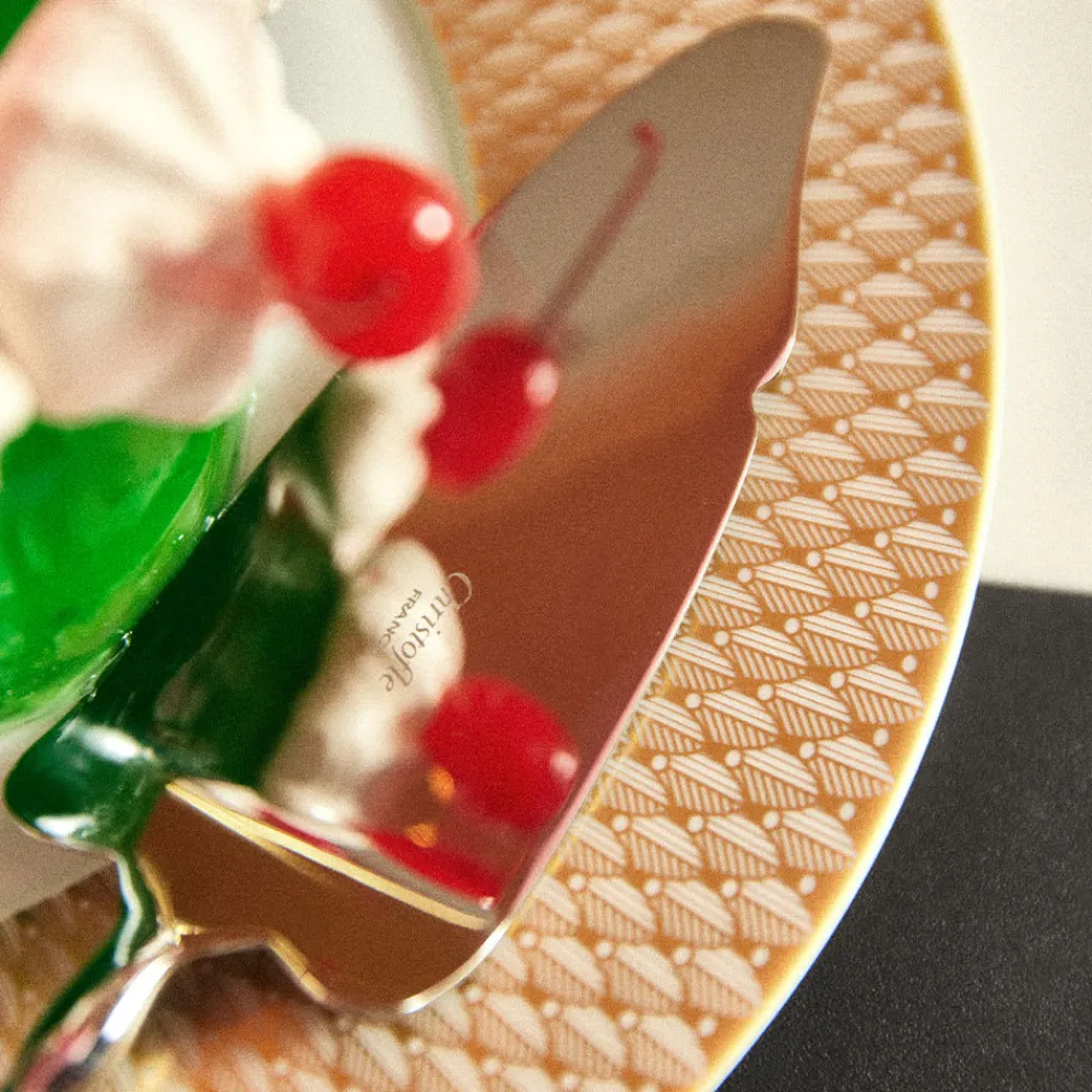 Assiettes*Christofle Assiette de présentation en porcelaine finition Or