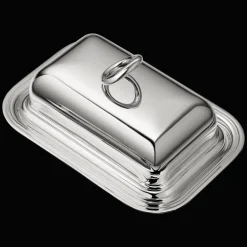 Accessoires De Table|Accessoires Thé Et Café*Christofle Beurrier rectangulaire en métal argenté