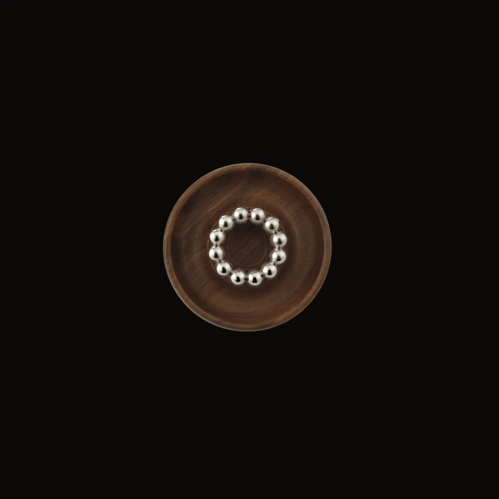 Les Petites Attentions|Bougeoirs Et Photophores*Christofle Bougeoir en noyer et métal argenté