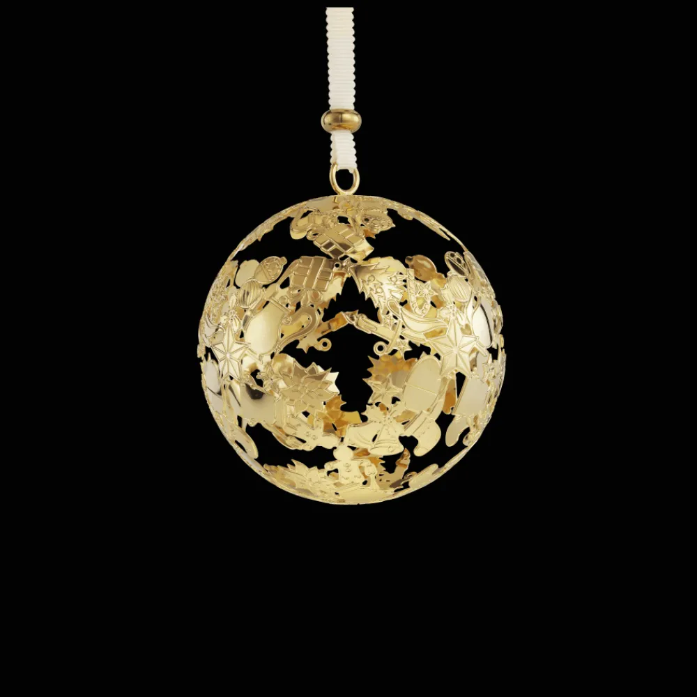 Décorations De Noël|Petite Décoration*Christofle Boule de Noël millésimée Dorée en métal argenté - Edition 2024