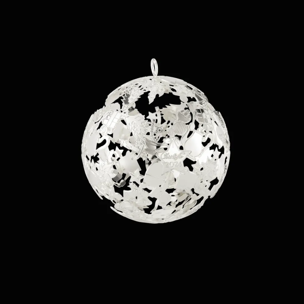 Décorations De Noël|Petite Décoration*Christofle Boule de Noël millésimée en métal argenté - Edition 2024