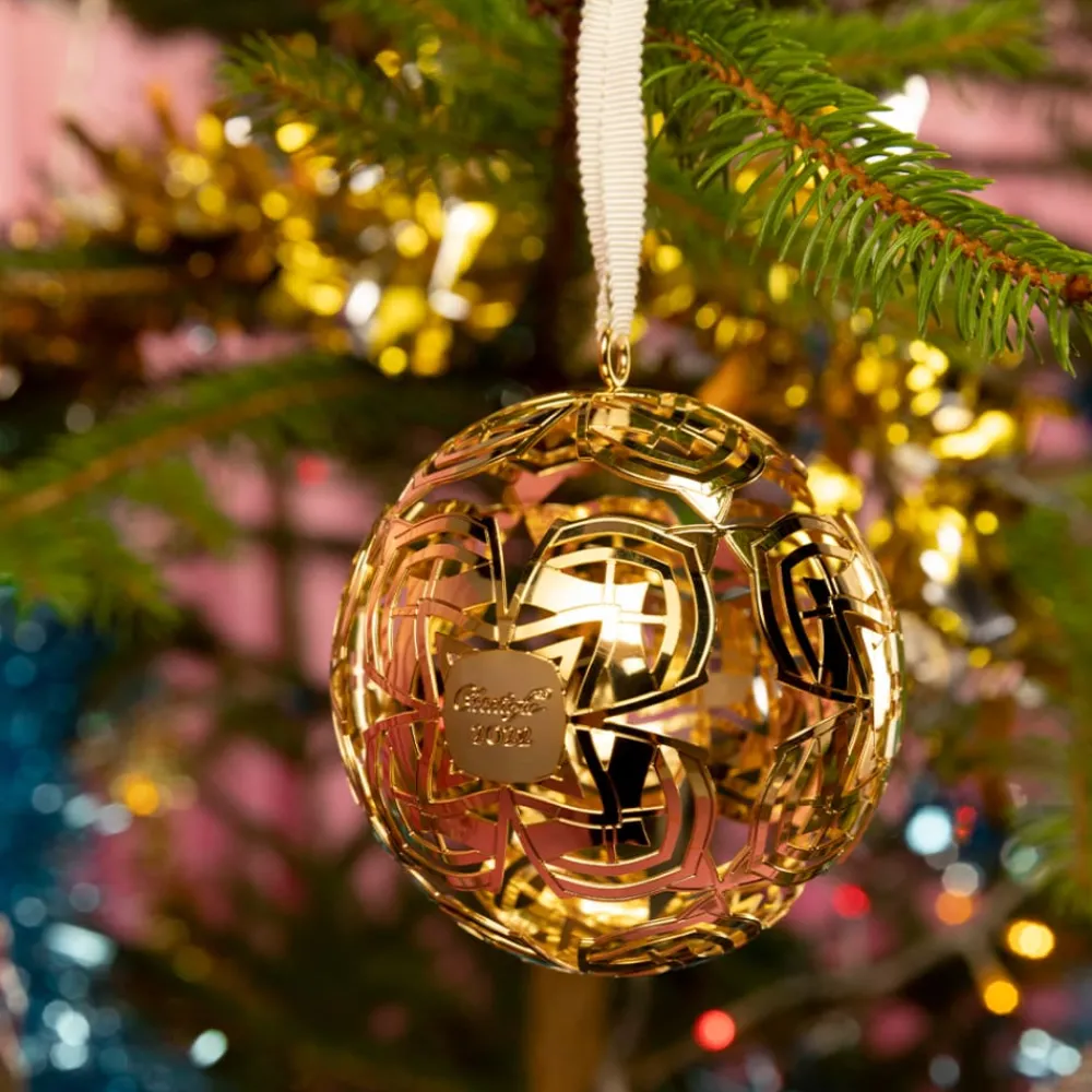 Décorations De Noël*Christofle Boule de Noël millésimée or en métal argenté - Edition 2022