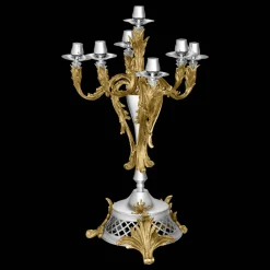 Haute Orfèvrerie|Bougeoirs Et Photophores*Christofle Candélabre 7 bougies en métal argenté