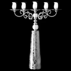 Bougeoirs Et Photophores*Christofle Candélabre 5 bougies en métal argenté