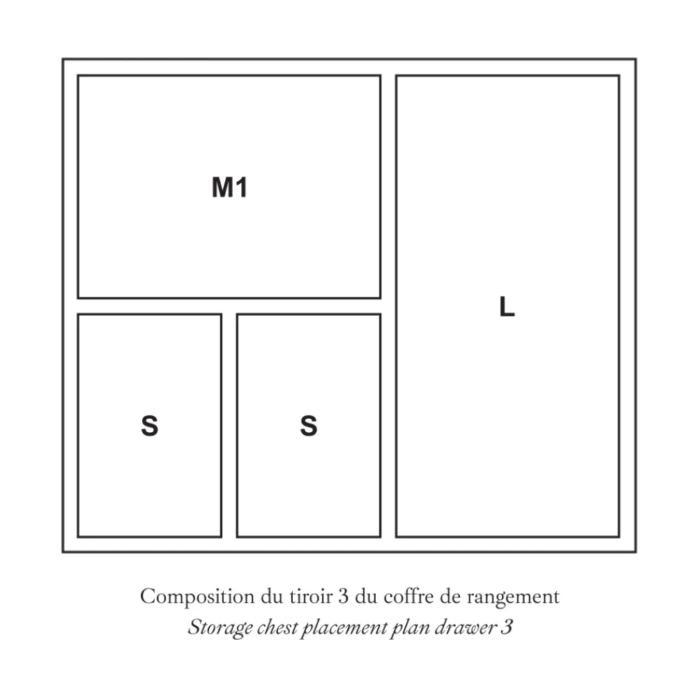 Rangements & Entretien*Christofle Coffre de rangement 120 ou 132 pièces - 11 modules (vendu sans couverts)