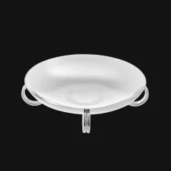 Plats*Christofle Coupe avec anneaux en métal argenté