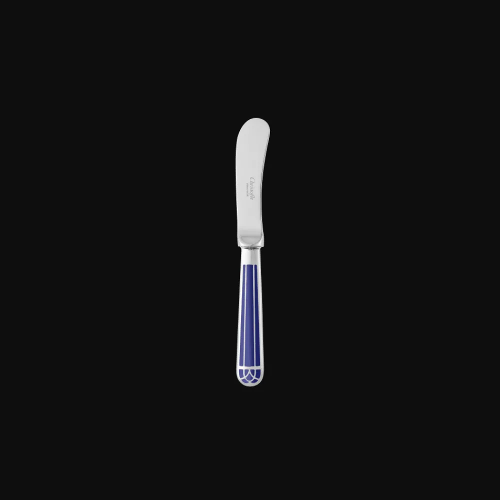 Couteaux Et Portes-Couteaux*Christofle Couteau à tartiner en métal argenté - Bleu Marbré