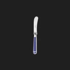 Couteaux Et Portes-Couteaux*Christofle Couteau à tartiner en métal argenté - Bleu Marbré