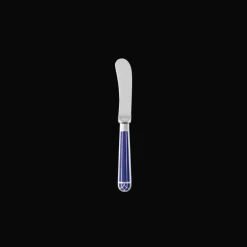 Couteaux Et Portes-Couteaux*Christofle Couteau à tartiner en métal argenté - Bleu Marbré
