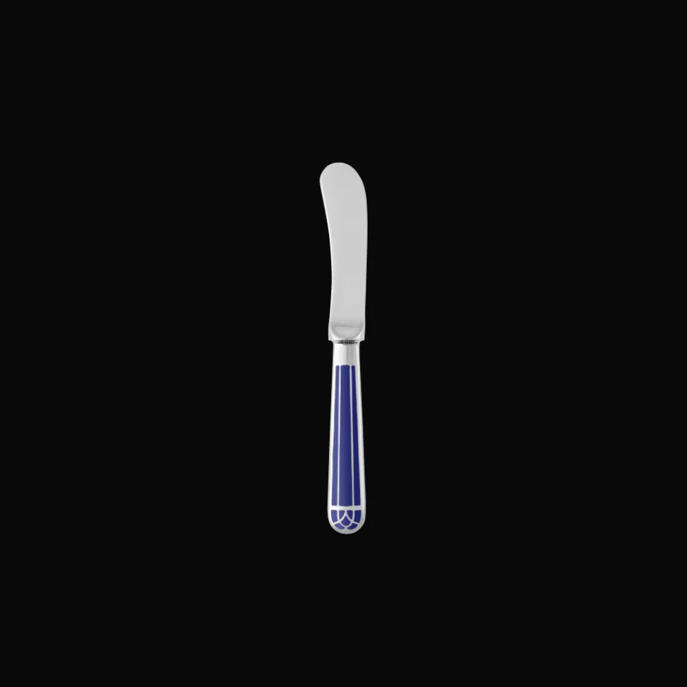 Couteaux Et Portes-Couteaux*Christofle Couteau à tartiner en métal argenté - Bleu Marbré