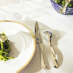 Couteaux Et Portes-Couteaux*Christofle Couteau de table cranté en métal argenté