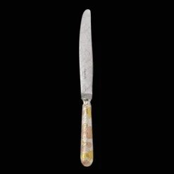 Couteaux Et Portes-Couteaux*Christofle Couteau de table en métal argenté - dorure partielle deux ors