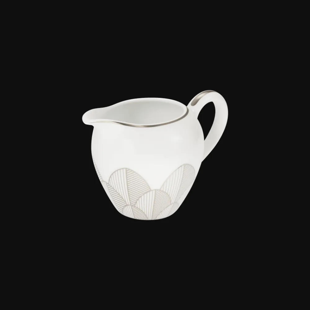 Cadeaux Thé Et Café*Christofle Crémier 25cl en porcelaine finition Platine