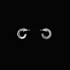 Boucles D’Oreilles Femme*Christofle Créoles moyen modèle en argent massif
