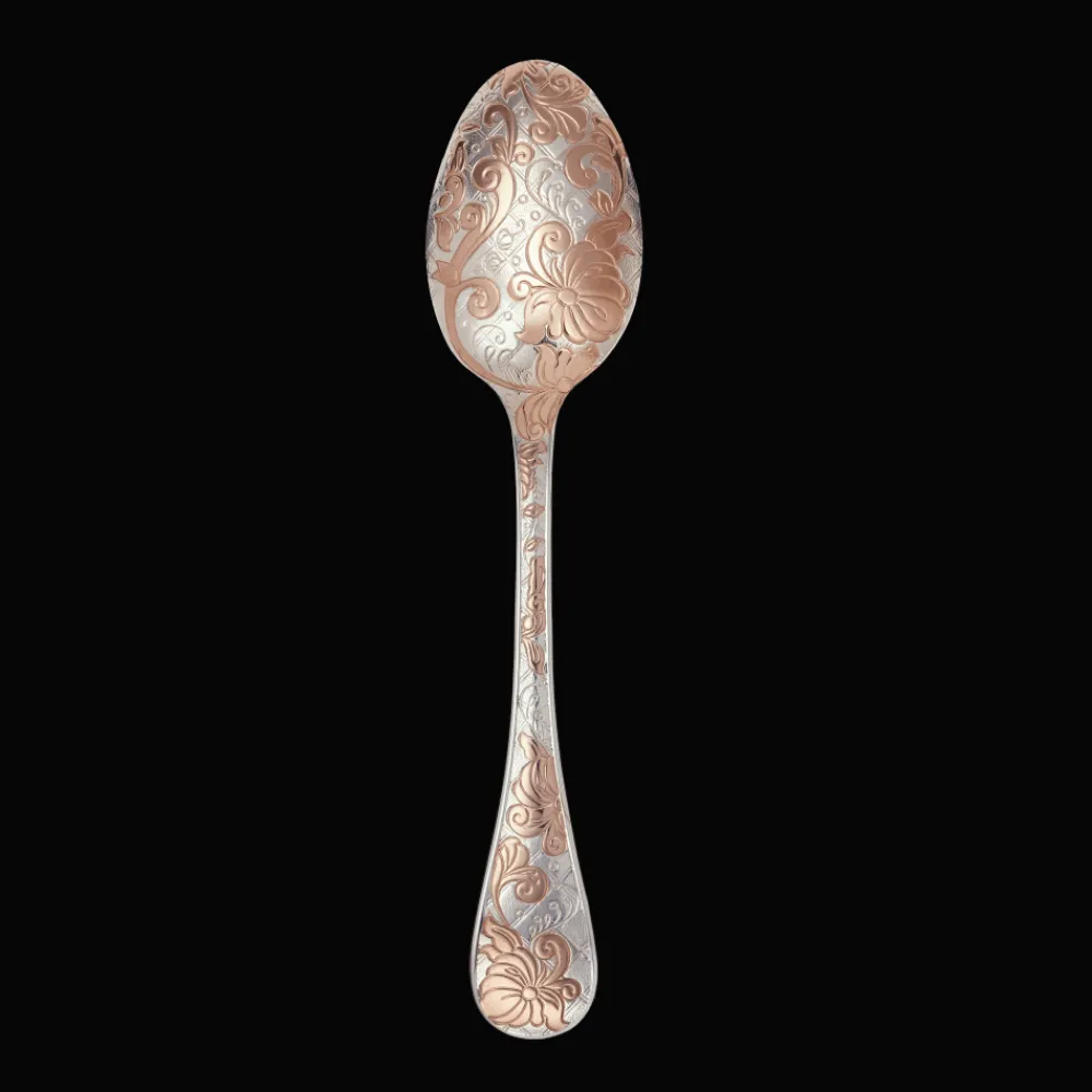 Cuillères*Christofle Cuillère à soupe en métal argenté - dorure partielle or rose