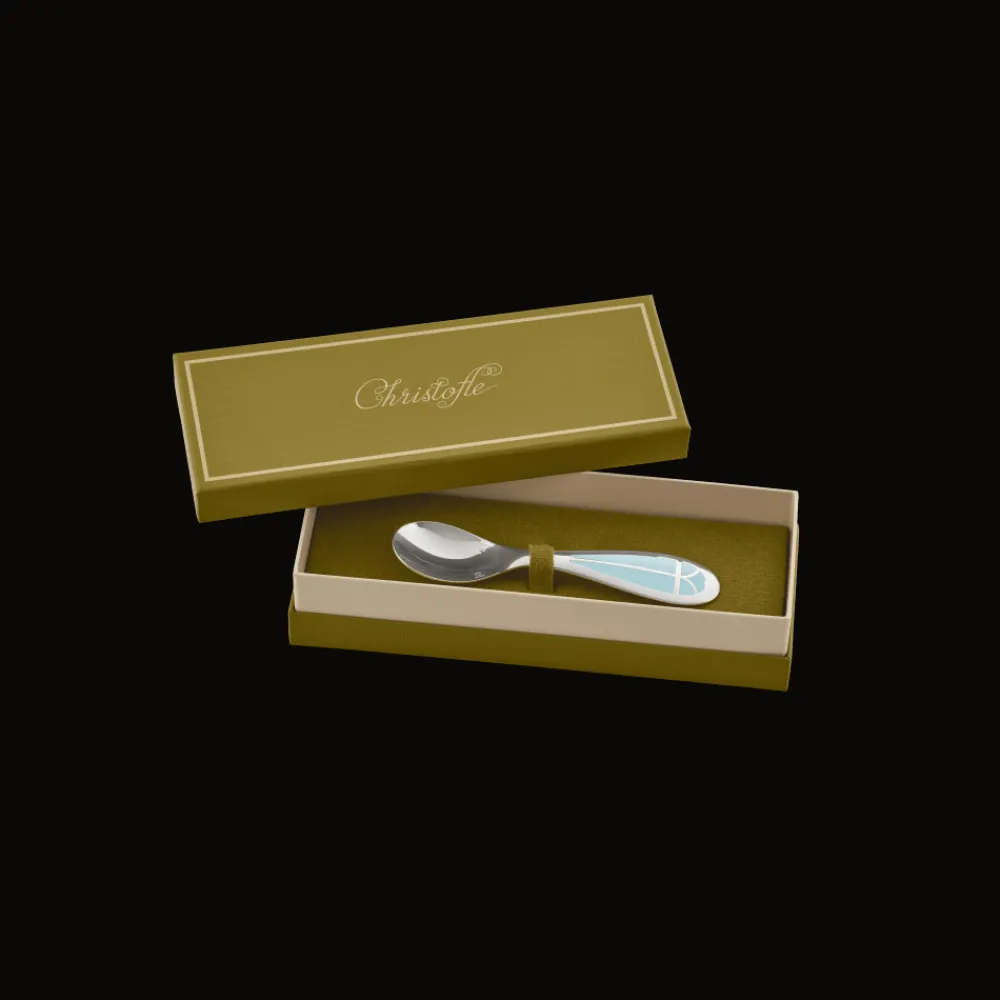 Cadeaux Personnalisables|Cadeaux Enfants*Christofle Cuillère naissance en métal argenté - Ice Blue