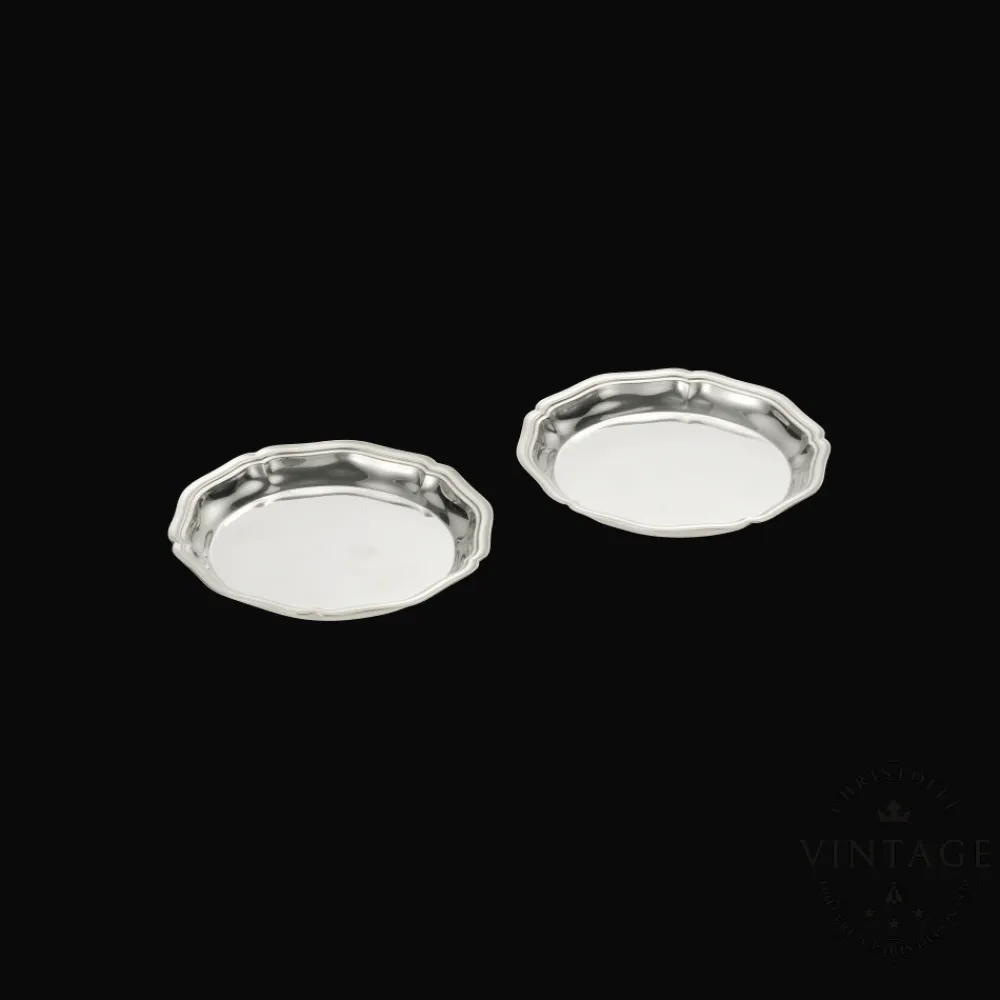 Les Petites Attentions*Christofle Duo de dessous de verre argentés - Vintage