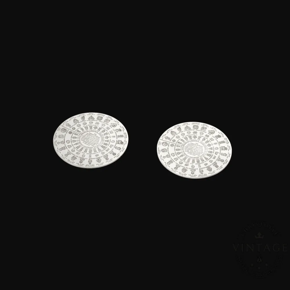 Cadeaux Oenologie|Les Petites Attentions*Christofle Duo de dessous de verres argentés - Vintage