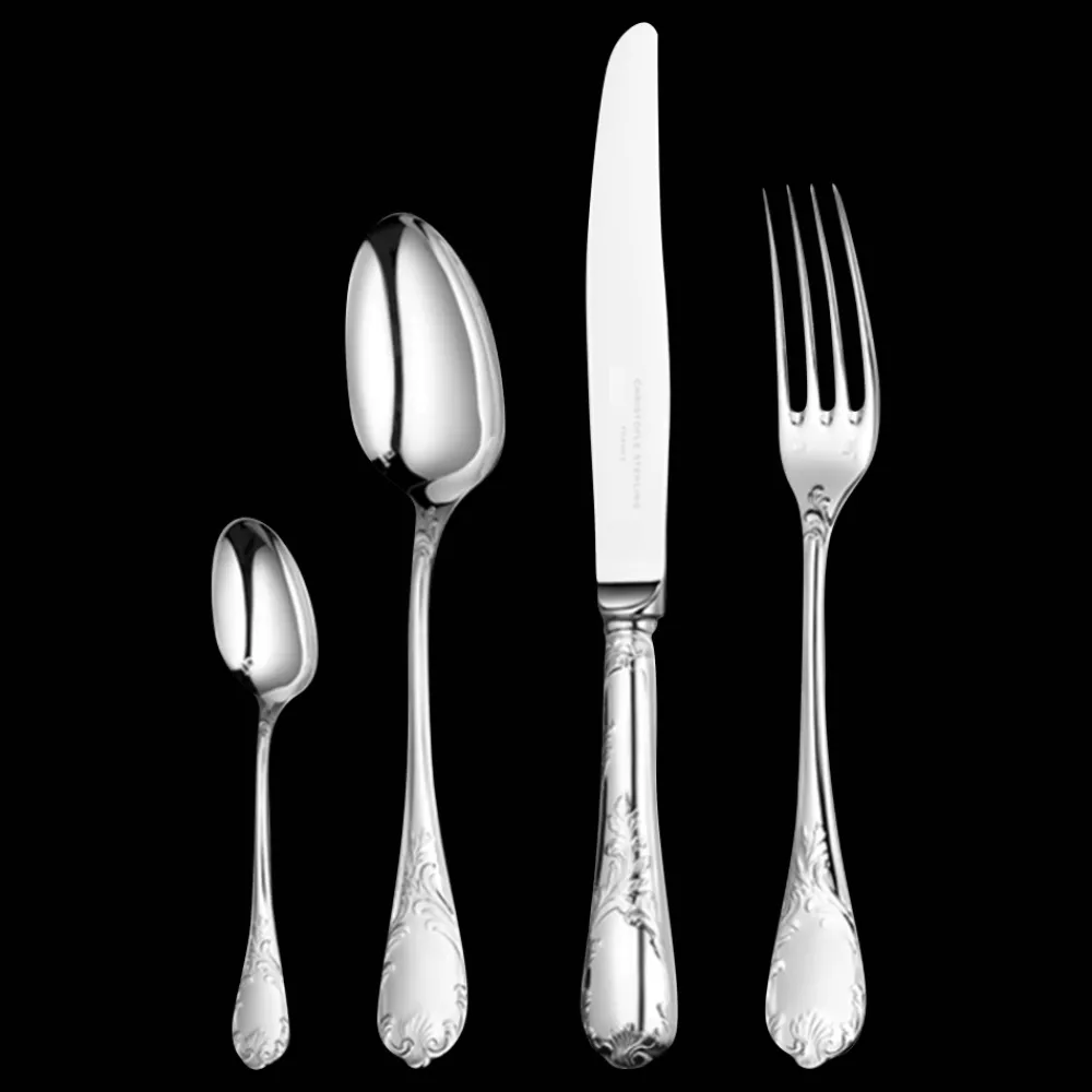 Services De Table Et Ménagères*Christofle Ensemble 6 personnes (24 pièces) en argent massif avec écrin offert