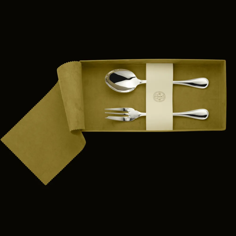 Coffrets Cadeau Couvert|Couverts De Service*Christofle Ensemble de 2 pièces à servir en métal argenté