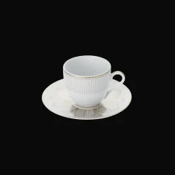 Cadeaux Thé Et Café|Accessoires Thé Et Café*Christofle Ensemble de 2 tasses à café et soucoupes en porcelaine finition Or