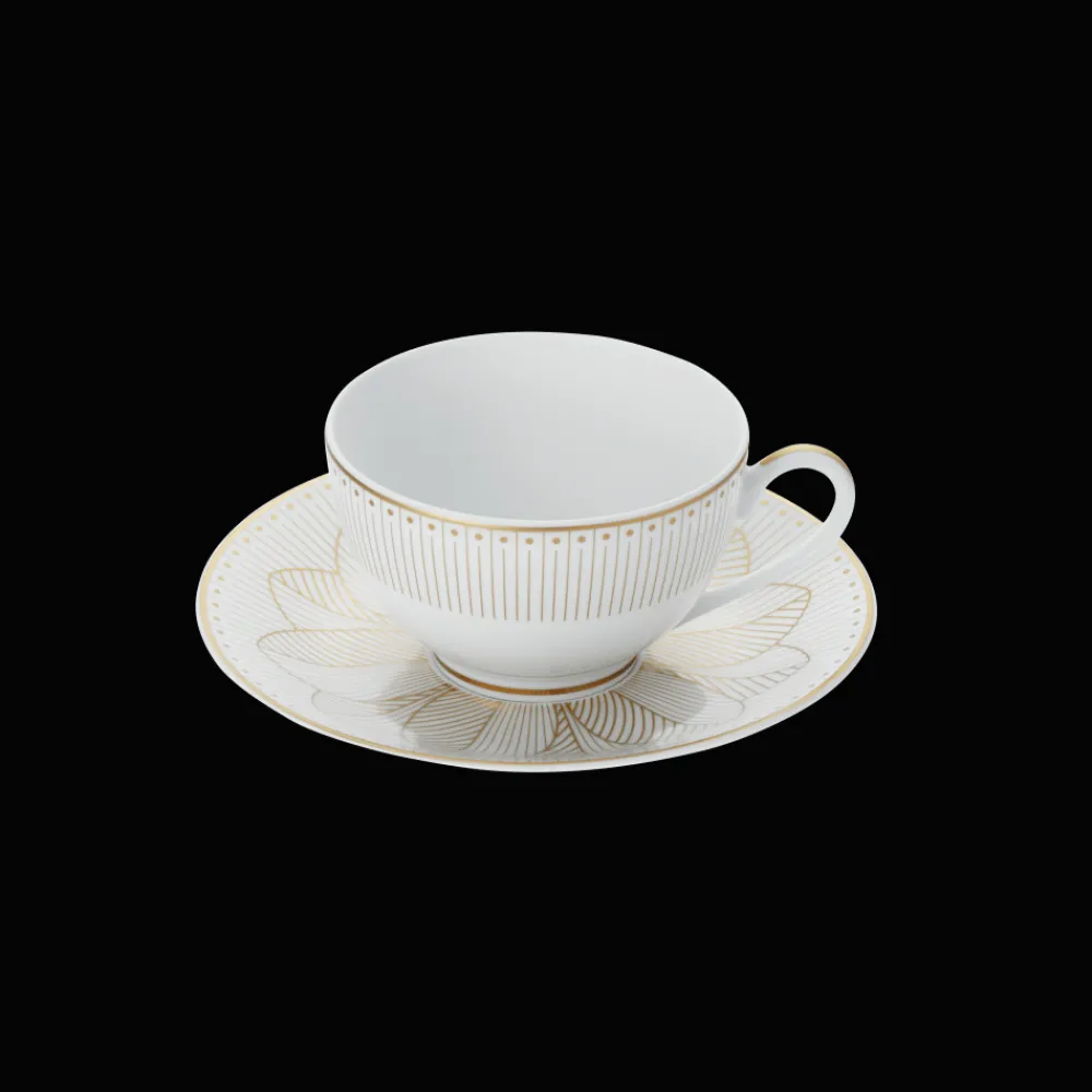 Cadeaux Thé Et Café|Accessoires Thé Et Café*Christofle Ensemble de 2 tasses à thé et soucoupes finition Or