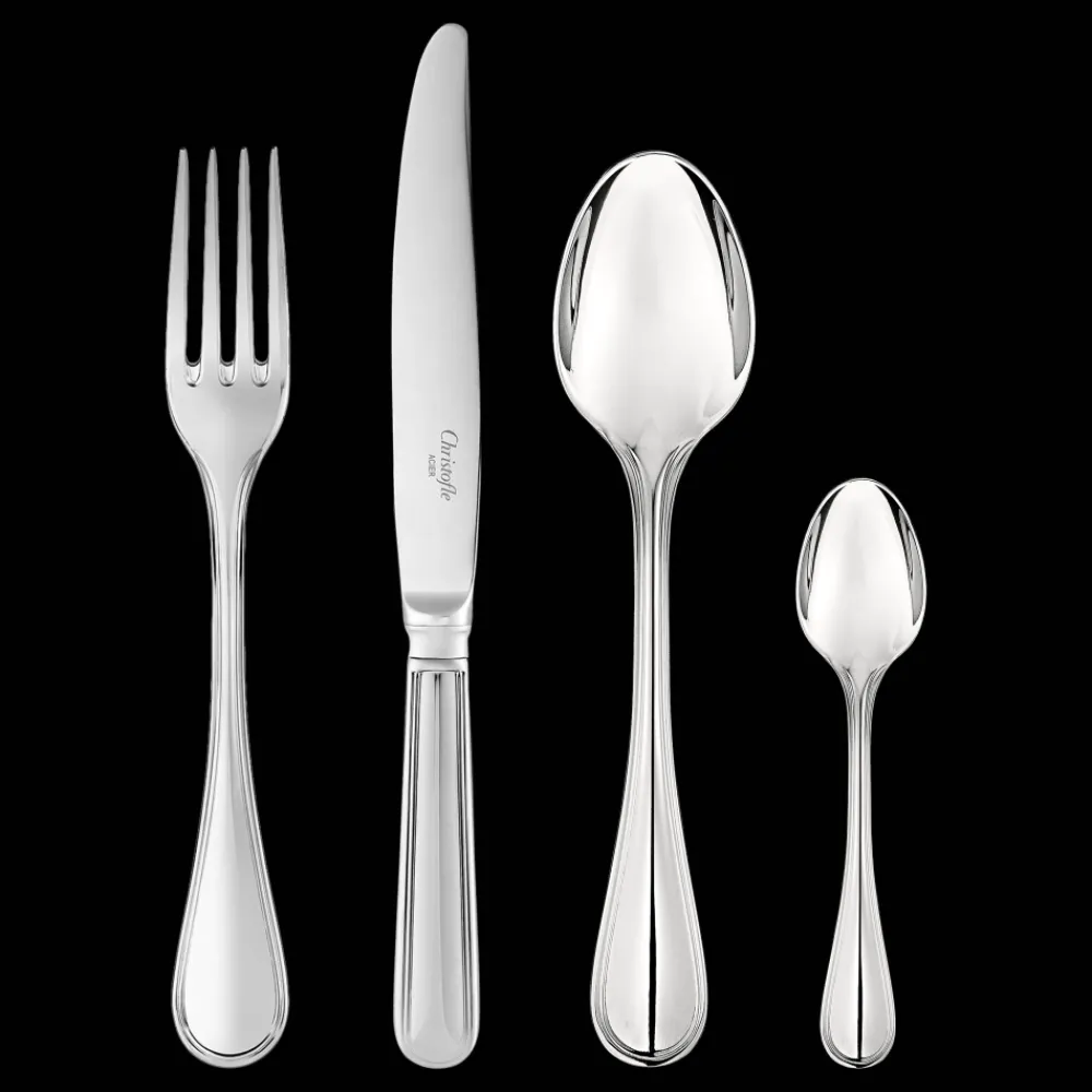 Services De Table Et Ménagères*Christofle Ensemble pour 12 personnes (75 pièces) en acier avec coffre