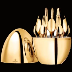 Écrins De Couverts*Christofle Ensemble pour 6 personnes (24 pièces) avec écrin en Or 24 carats
