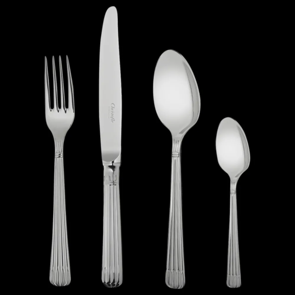 Services De Table Et Ménagères*Christofle Ensemble pour 6 personnes (24 pièces) en acier avec boîte de rangement