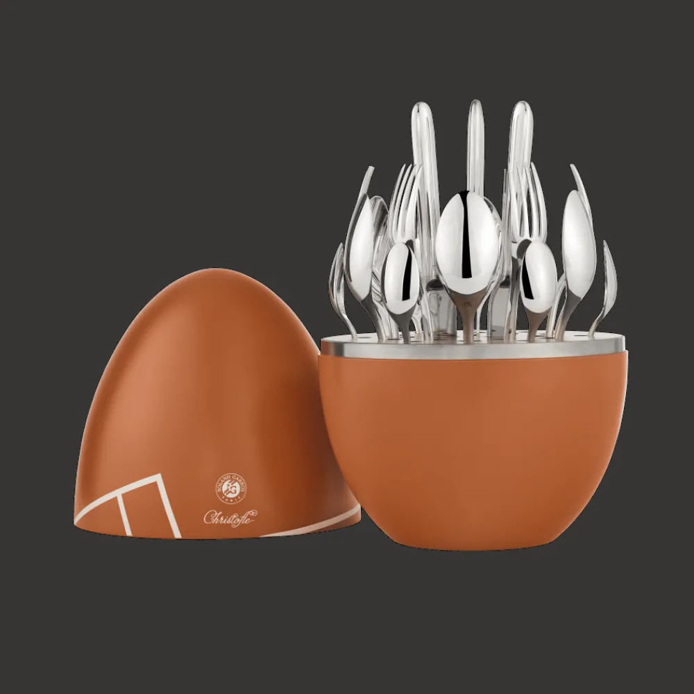 Écrins De Couverts*Christofle Ensemble pour 6 personnes (24 pièces) en métal argenté avec écrin