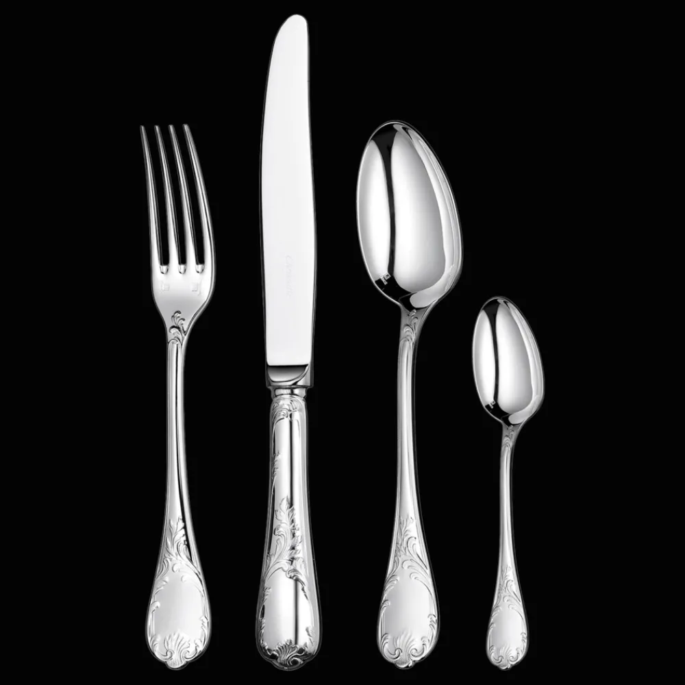 Services De Table Et Ménagères*Christofle Ensemble pour 12 personnes (48 pièces) en métal argenté avec boîte de rangement