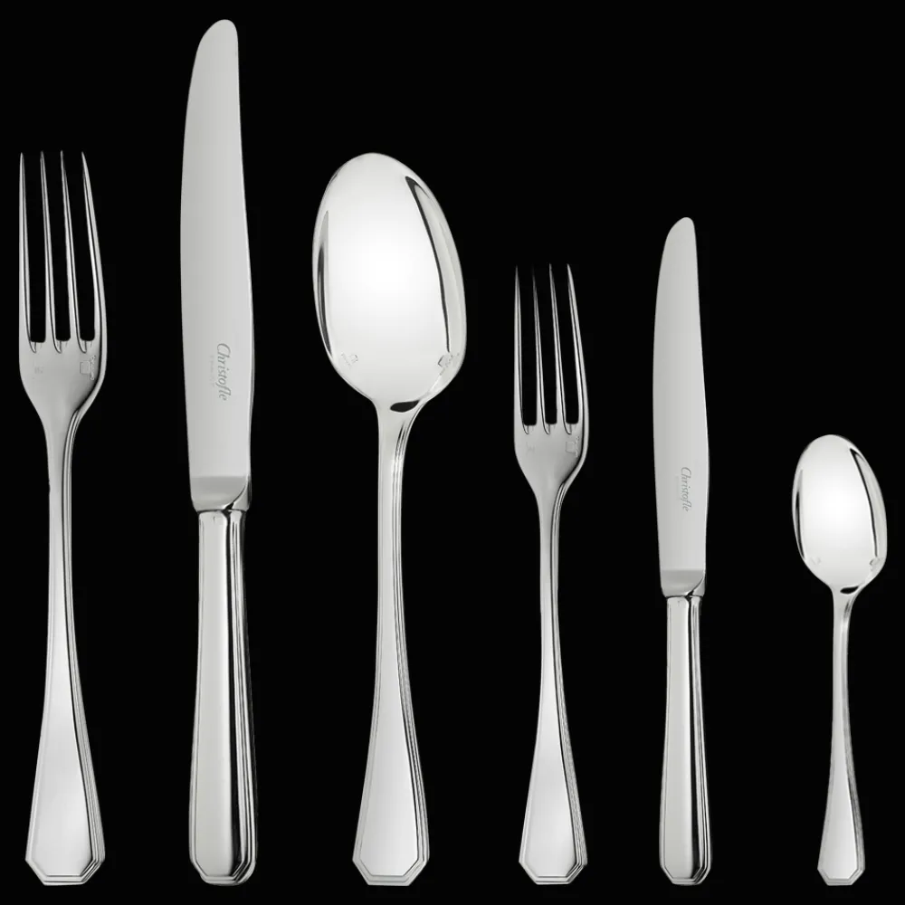 Services De Table Et Ménagères*Christofle Ensemble pour 6 personnes (36 pièces) en métal argenté avec boîte de rangement