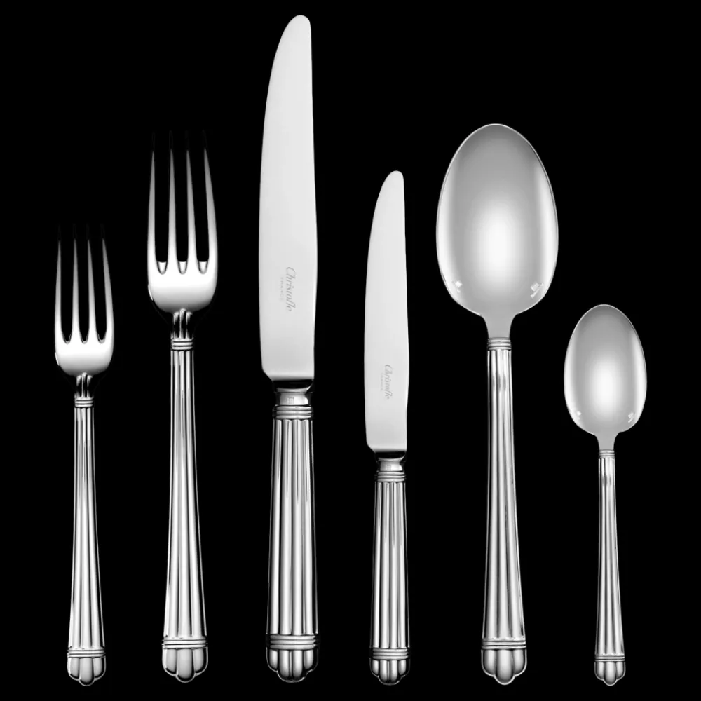 Services De Table Et Ménagères*Christofle Ensemble pour 6 personnes (36 pièces) en métal argenté avec boîte de rangement