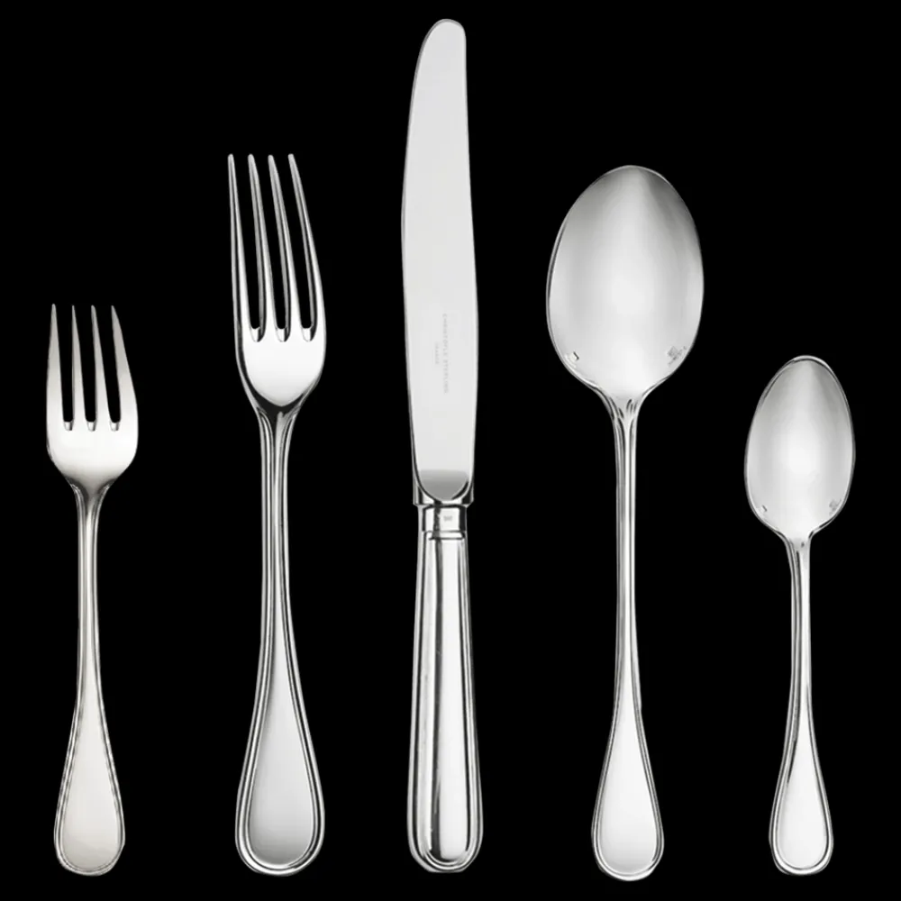 Services De Table Et Ménagères*Christofle Ensemble pour 12 personnes (75 pièces) en métal argenté avec coffre