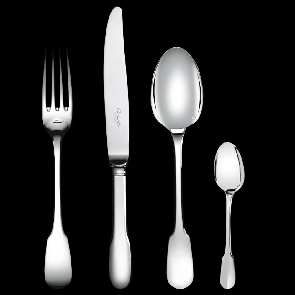 Services De Table Et Ménagères*Christofle Ensemble pour 12 personnes (48 pièces) en métal argenté avec boîte de rangement